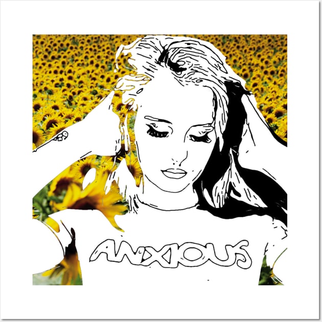 Anxious Sunflowers Wall Art by aaallsmiles